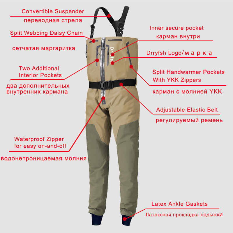 Zippered Waterproof Wader With - Fishing Waders review and price